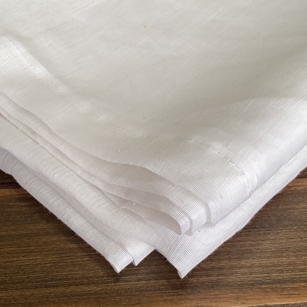 FINAL SALE PRICE 1 Wht. Sheer Dbl. Rod Pocket Window Panel
